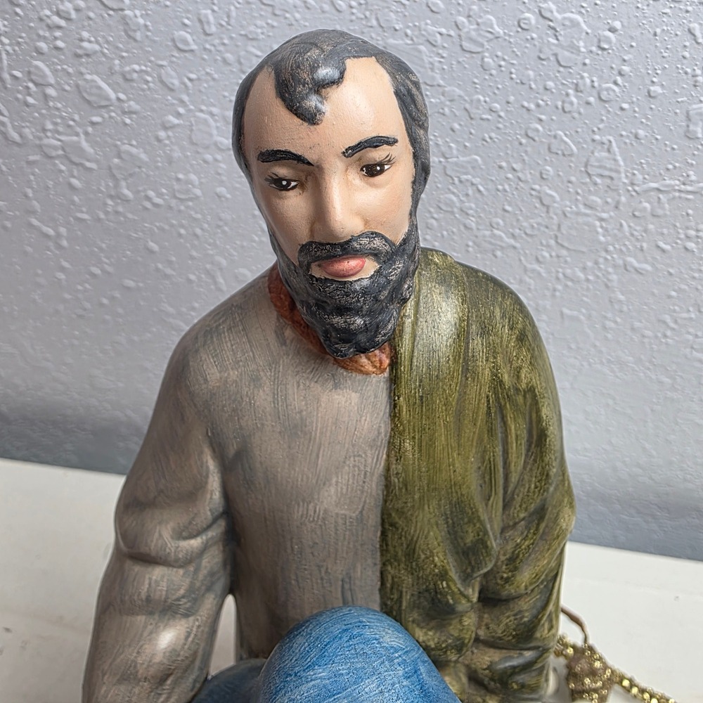 Vintage 1984 Nativity Scene Joseph Mary Baby Jesus Ceramic Figurine Holy Family - Picture 4 of 8